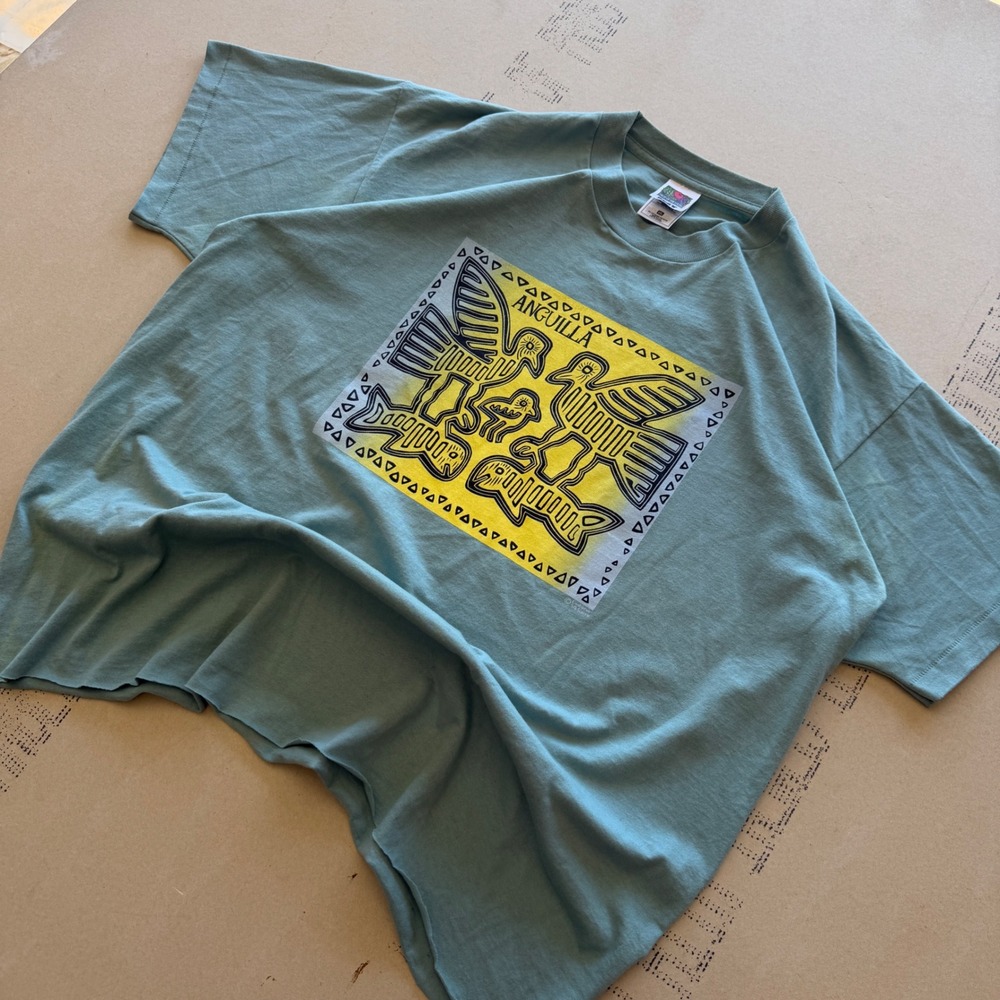 Vintage 90s Anguilla Art T-shirt